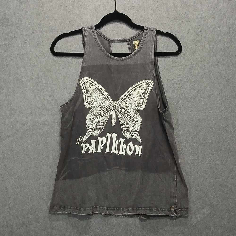Anna Sui O'Neill S 100% cotton Butterfly Tank Coconut Girl Beach Hippie Boho